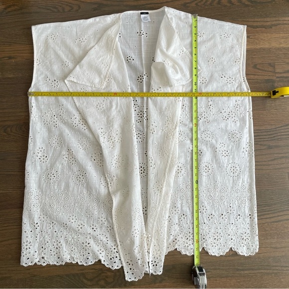 J.CREW (Spring 2020) Open beach poncho in eyelet size M/L - Picture 7 of 10